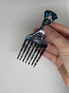 Tradebyd Elegant <b>Wide</b> Tooth Resin <b>Comb</b> Handmade Hair Grooming Tool for Thick and Curly Hair - Product Image 3