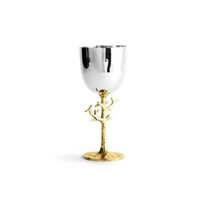 Trending Silver Kiddush Cup With Gold Tree Of Life Stem Luxury Judaica <b>Wine</b> <b>Goblet</b> For Holiday Decor - Product Image 1