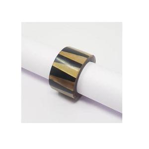 Anillos de Servilleta Geométricos Facetados Modernos al por Mayor, de Resina Ecológica, Duraderos y Elegantes, Color Beige, para Bodas y Eventos - Product Image 5