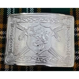 Hebilla de cinturón escocesa de gran venta con león saltarín cromado, hebillas de cinturón tradicionales celtas para hombres y mujeres - Product Image 2