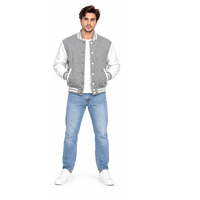 Blouson universitaire patchwork premium personnalisé style streetwear universitaire, vêtement d'extérieur de baseball, marque privée OEM ODM, vente en gros pour hommes