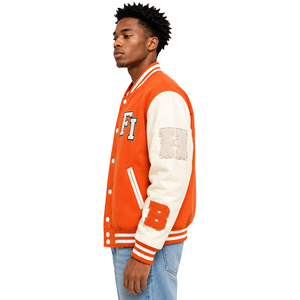 Chaquetas Varsity Blancas al por Mayor para Hombre, Chaqueta Universitaria Lisa Personalizable, Fabricantes de Chaquetas Letterman Personalizadas - Product Image 2