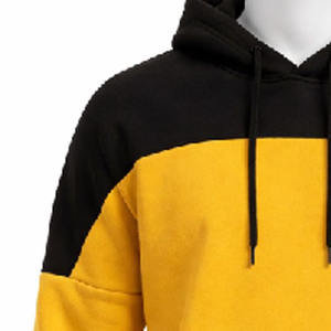 Custom Men's Color Block <b>Pullover</b> Hoodie Drop Shoulder Sweatshirt Heavyweight Fleece Hoodie With Pocket Two-Tone Casual <b>Jumper</b> - Product Image 2