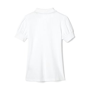 Uniforme scolaire pour filles, polo décontracté à manches courtes bouffantes, boutons en strass, tricoté, 100% coton, écologique, séchage rapide - Product Image 4