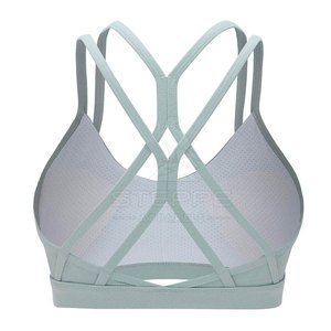 Soutien-gorge de sport pour femme, rembourré, à bretelles réglables, en maille respirante, écologique, séchage rapide, pour le yoga, la gym, la course et le fitness - Product Image 2