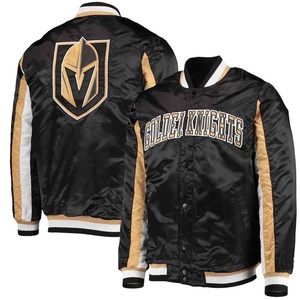 Custom Men's Satin Letterman Bomber Jacket Stand Collar Basketball Corduroy Style Winter-Available Wholesale Windproof - Product Image 3