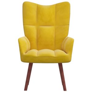 Fauteuil de salon relaxant jaune moutarde - Product Image 3