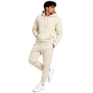 Conjunto Deportivo de Hombre con Sudadera con Capucha y Logotipo Personalizado OEM, Pantalones de Pierna Recta, Corte Regular, 2 Piezas, Estilo Casual - Product Image 1