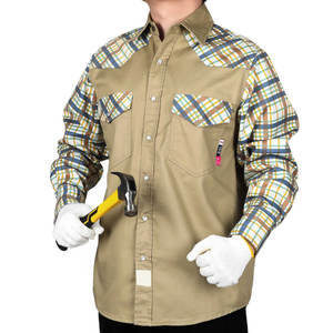 Chemises de soudage FR pour hommes, nouveau style, logo personnalisé, service OEM, haute qualité, ignifuges et imperméables, résistance à la chaleur 250-400°C - Product Image 4