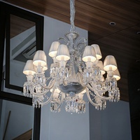 Lampe en cristal minimaliste moderne française, lustre en verre de style européen pour salon, chambre, bureau, hôtel, hall