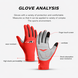 Gants de course FR1 à doigts courts en silicone respirant pour l'été, antichoc, légers, pour moto, VTT et sports de plein air - Product Image 3