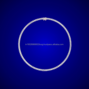 Wholesale S925 Sterling <b>Silver</b> Cubic Zircon Wedding Bridal Easy Wear Tennis <b>Necklace</b> for Women Jewelry - Product Image 1