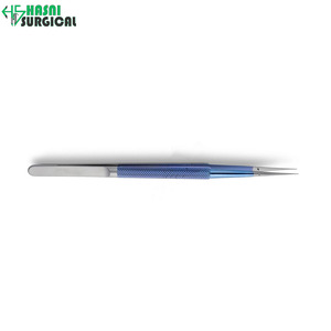 Premium <b>Titanium</b> Straight Micro Forceps 21cm Fine Tip 0.4mm - Product Image 3