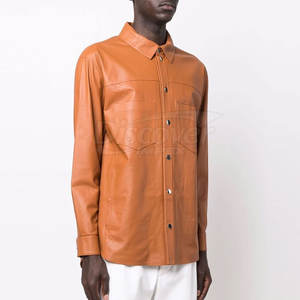 Service OEM, vente en gros, chemise en cuir pour homme, meilleur design, légère, couleur personnalisée, en vente - Product Image 3