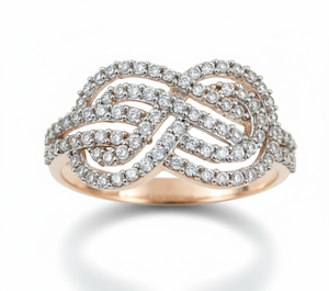 Anillo de Oro Brillante de 22 Quilates Hecho a Mano de Lujo para Mujer, Diseñado para Bodas, Compromisos, Eventos Festivos y Ocasiones Especiales - Product Image 2