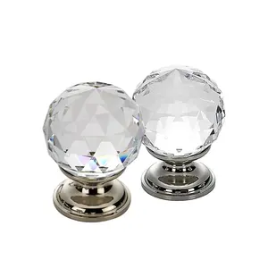 Crystal drawer cabinet pulls knob crystal