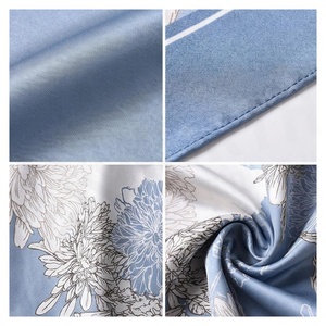 Women's Square <b>Silk</b> Scarf Floral Print Elegant Multi-Functional Fashion Accessory All Seasons - Product Image 4
