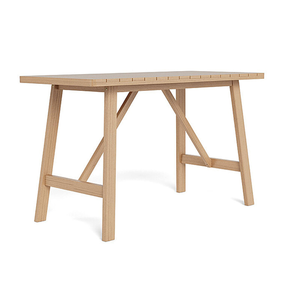 Premium Outdoor Teak Dining Set with Handcrafted Wooden Frame Slatted Tabletop Durable Material and Elegant Wood Grain - Product Image 3