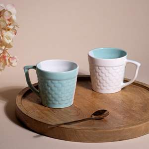 Taza de Té de Cerámica Moderna de Lujo, Diseño de Pez en Dos Tonos, 200 ml, Ecológica, Duradera, Portátil, Azul Cielo y Blanco, para Oficina y Hogar, Ideal para Regalo - Product Image 3