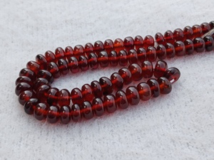 Perles Rondelles Lisses en Grenat Hessonite Naturel Rouge Brun 5-6mm, Fil de 16 Pouces, pour la Fabrication de Bijoux, Gemmes Artisanales du Rajasthan - Product Image 4
