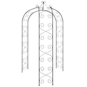 Arche de jardin en acier thermolaqué durable, finition noire, 70,9x100,4 pouces, produit de clôture, treillis et portails - Product Image 3