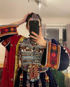 Vintage Modern Afghan Kuchi Wedding <b>Dresses</b> Lace Long Sleeves Handmade Embroidery Chiffon Custom Styles <b>All</b> Seasons - Product Image 5