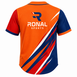 Hot Sale Winter Baseball Jersey 100% Polyester Breathable Athletic Teamwear Short Heat-Transfer Printed Custom Available All - Product Image 2