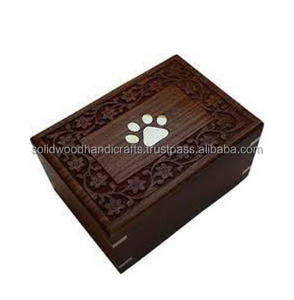 Caja de madera para urna funeraria hecha a mano para cenizas de mascotas Urnas de cremación de madera para cenizas de gatos y perros Urnas de palisandro a bajo precio - Product Image 4