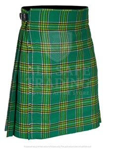 Jupe utilitaire plissée en tartan écossais pour hommes, vêtements européens, taille personnalisée, 8 verges, Highland, fête de mariage - Product Image 1