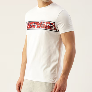 เสื้อยืดคอกลมแขนสั้นพิมพ์ลายสำหรับผู้ชาย ผ้าฝ้าย 100% ระบายอากาศได้ดี แห้งเร็ว แฟชั่นชุดกีฬา เสื้อผ้าลำลองฤดูร้อน - Product Image 4