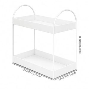 Estante de Metal Blanco de 2 Niveles para Especias, Organizador de Cocina para Encimera, Estante de Almacenamiento - Product Image 2