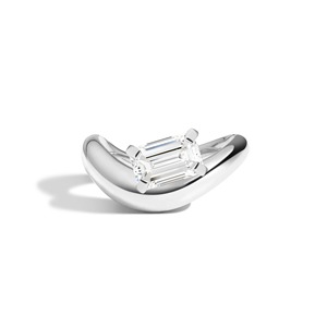 Anillo de Compromiso, Boda o Aniversario de Oro Sólido de 14K con Diamante Corte Pera Esmeralda Nube de Lujo, Certificado IGI, Regalo - Product Image 1