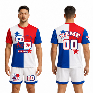 Uniforme de Fútbol Personalizado de Panamá 2026, Conjunto de Camiseta de Fútbol, Venta al por Mayor para EE. UU., Europa, España, Alemania, Francia, Italia, Bélgica - Product Image 1