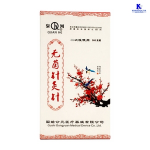 Aiguilles d'acupuncture K-Star KAN25, paquet de 500 pièces, aiguilles d'acupuncture jetables stériles 0,25x25mm - Product Image 1