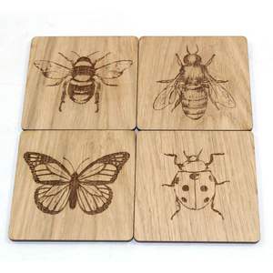Sous-verres durables en MDF gravés au laser avec des motifs audacieux pour la décoration de la maison, protection de table, tapis et coussinets - Product Image 3