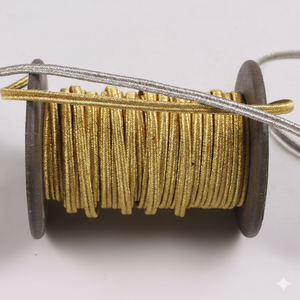 Cordon Soutache Tressé Métallique Plat de Luxe 4mm pour Vêtements, Quilting et Artisanat - Product Image 2