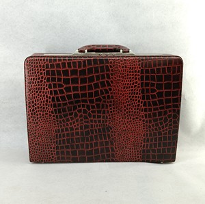 Handmade Leather Croco Print Traveling Luggage Bags Ladies Purse Men Briefcases Push <b>Lock</b> <b>Laptop</b> Messenger Handbag Portable 2026 - Product Image 5