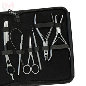 Hair Extension Tool <b>Kit</b> Stainless Steel Pliers Scissors Comb Clips Loop Needle <b>Beads</b> Professional Salon <b>Kit</b> OEM Supplier - Product Image 2