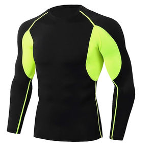 Chemise de sport unisexe à manches longues UPF50 protection UV, légère, compressive, séchage rapide, pour la natation, le surf, la gym - Product Image 1