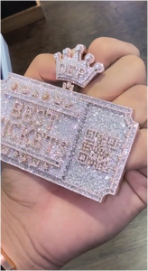 Colgante de Moissanita Personalizado de Moda S925 Oro 10K con Incrustaciones de Diamantes D VVS Estilo Hiphop, Pasa Prueba de Diamante, Joyería de Moissanita - Product Image 4