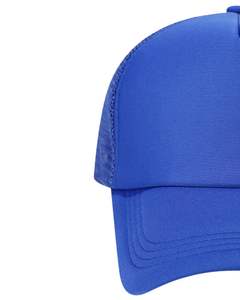 Casquette de baseball trucker bleue personnalisable, dos en maille respirante, réglable avec fermeture snapback, vierge, pour logo personnalisé, pour activités de plein air, décontractée et sportive - Product Image 2
