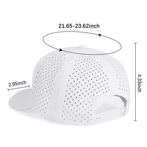 Casquette Trucker Blanche à 6 Panneaux en Maille Respirante, Réglable avec Fermeture Snapback, pour Tenue Décontractée Extérieure Printemps-Été, Unisexe Adulte - Product Image 4