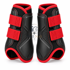 Bottes de brossage pour chevaux conçues avec une doublure lisse, des sangles réglables et une protection confortable pour les soins quotidiens des chevaux. - Product Image 4