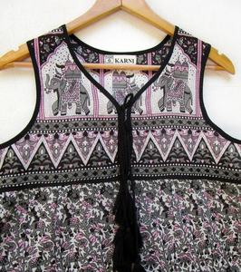 Mini robe maxi à imprimé éléphant gris pour la plage, mini robe d'été col en V avec pompon pour femmes, nouvel arrivage - Product Image 3