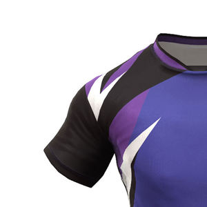Camiseta de Rugby para Hombre, Negra, Sublimada, 100% Algodón, Manga Corta, Ajustada, Cintura Elástica, Verano, Adulto - Product Image 5