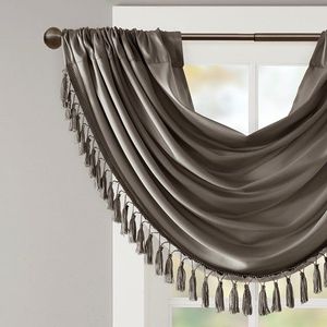 Peltro 38x46 in finta seta cascata abbellita mantovane eleganti tende e mantovane - Product Image 3