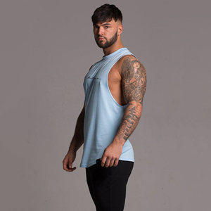 Wholesale Custom Logo Cotton Running <b>Singlet</b> Muscle Athletic Shirts Sleeveless Fitness Wear Workout <b>Men</b> Gym Tank Top <b>For</b> <b>Men</b> - Product Image 5