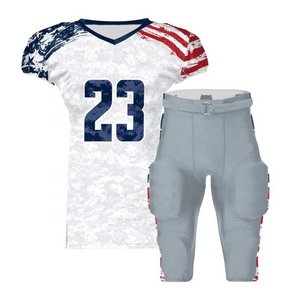 Uniforme de Fútbol Americano Sublimado Transpirable, Personalizado al por Mayor, Camiseta y Pantalones - Product Image 4