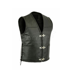 Chaleco de Cuero para Hombre, Precio al por Mayor 2026, Nuevo Modelo, Chaleco de Cuero para Hombre Hecho a Medida, Chaleco de Cuero para Hombre en Venta - Product Image 2
