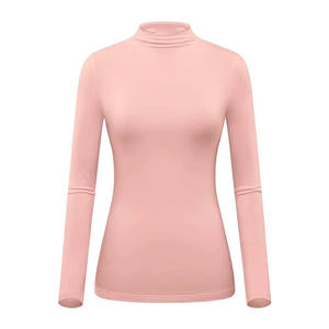 <b>Scrub</b> Undershirts Elastic Waist Fit Cotton Shirts for Nurses Doctors Daily Work Wear - Product Image 1